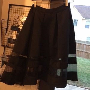 Express. Size 0 black mesh full skirt.